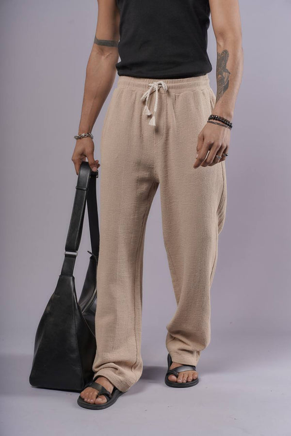 Kudo – Relaxed Fit Textured Cotton Trousers