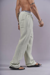 Kudo – Relaxed Fit Textured Cotton Trousers