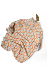 Tessera – Textured Cotton-Linen Mandarin Shirt (Orange)