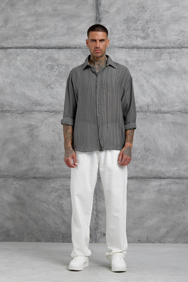 Draped Anthracite Shirt