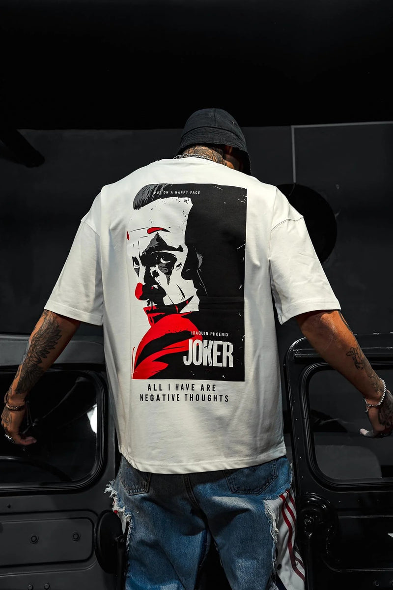 JOKER Graphic Oversize T-Shirt – "All I Have Are Negative Thoughts"