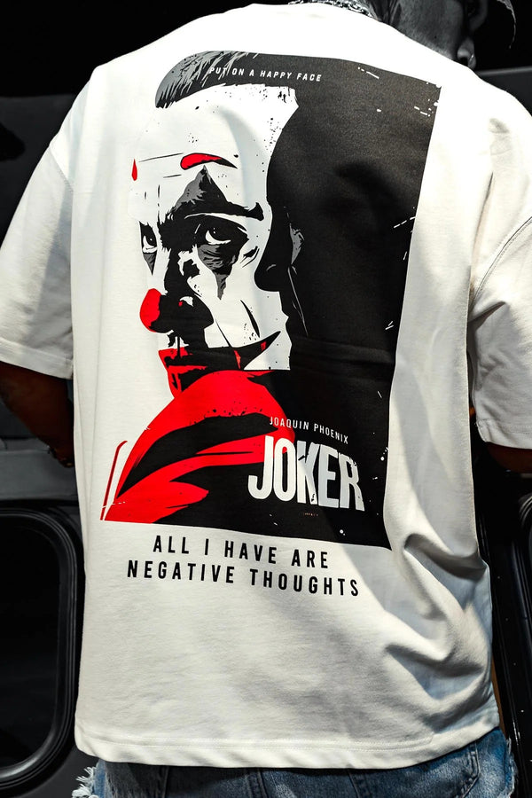 JOKER Graphic Oversize T-Shirt – "All I Have Are Negative Thoughts"