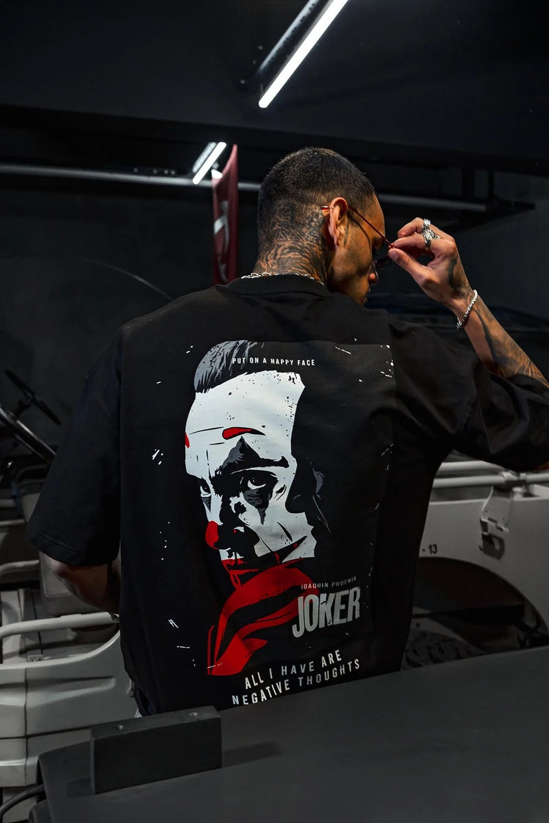 JOKER Graphic Oversize T-Shirt – "All I Have Are Negative Thoughts"