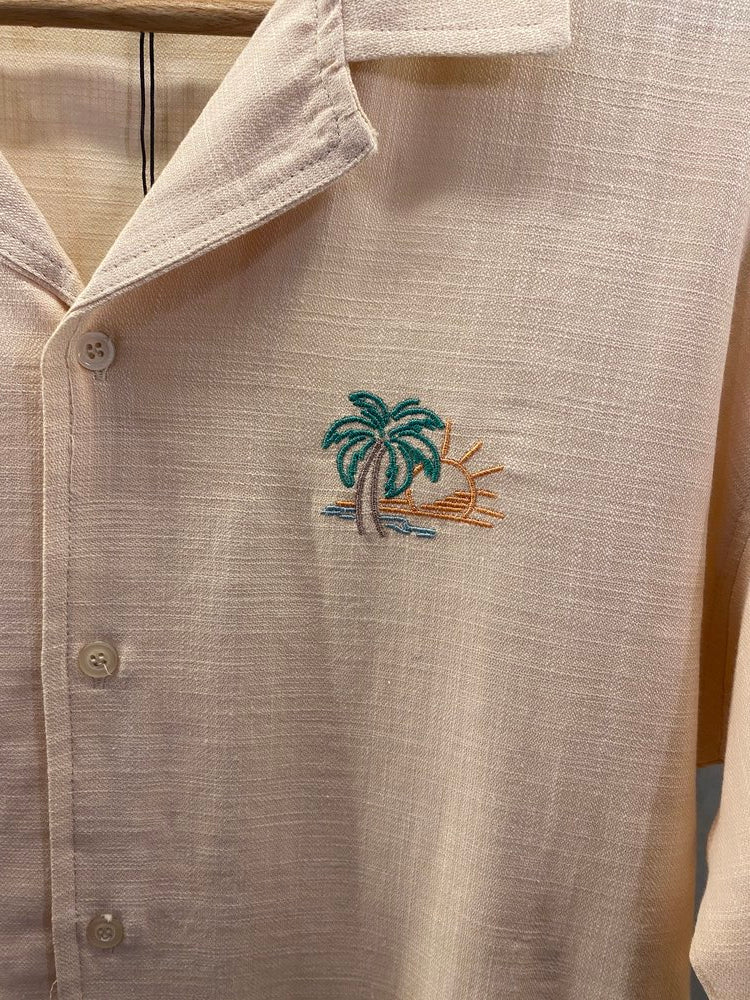 Solaro – Embroidered Linen-Blend Cuban Shirt