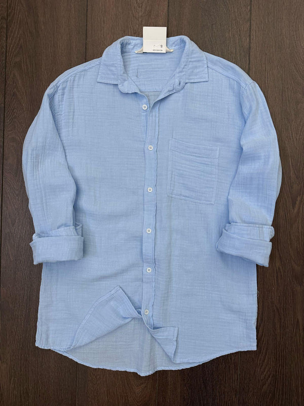 Mikonos – Pocket Detail Lightweight Muslin Shirt