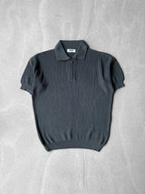 Hilo – Half-Zip Textured Knit Polo T-Shirt