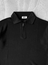 Hilo – Half-Zip Textured Knit Polo T-Shirt