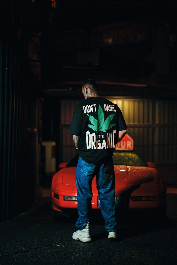 Don’t Panic It’s Organic – Oversized Printed T-Shirt